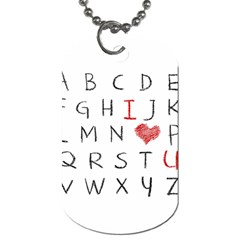 Love Alphabet Dog Tag (one Side) by Valentinaart