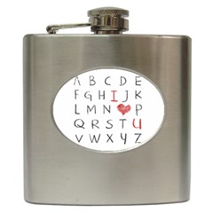 Love Alphabet Hip Flask (6 Oz) by Valentinaart