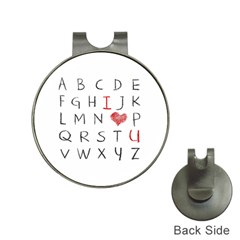 Love Alphabet Hat Clips With Golf Markers by Valentinaart