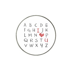 Love Alphabet Hat Clip Ball Marker by Valentinaart