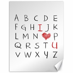 Love Alphabet Canvas 18  X 24  