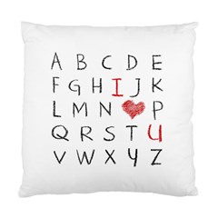 Love Alphabet Standard Cushion Case (two Sides)