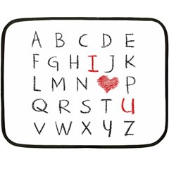 Love Alphabet Fleece Blanket (mini) by Valentinaart