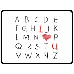 Love Alphabet Fleece Blanket (large)  by Valentinaart