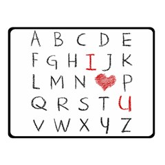 Love Alphabet Fleece Blanket (small) by Valentinaart