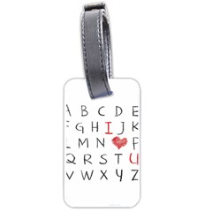 Love Alphabet Luggage Tags (one Side)  by Valentinaart