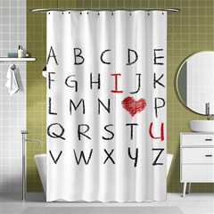 Love Alphabet Shower Curtain 48  X 72  (small)  by Valentinaart