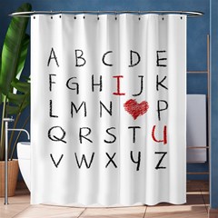 Love Alphabet Shower Curtain 60  X 72  (medium)  by Valentinaart