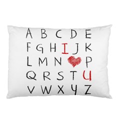 Love Alphabet Pillow Case (two Sides) by Valentinaart