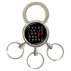 Love Alphabet 3-ring Key Chains by Valentinaart