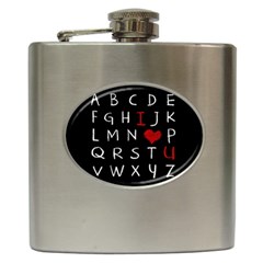 Love Alphabet Hip Flask (6 Oz) by Valentinaart