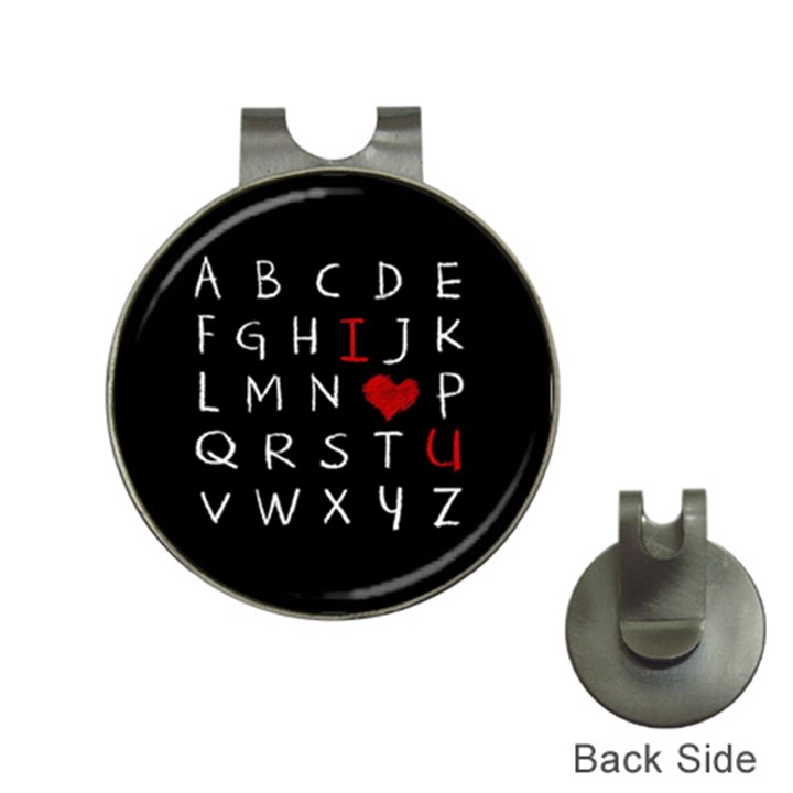 Love Alphabet Hat Clips with Golf Markers