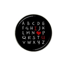 Love Alphabet Hat Clip Ball Marker by Valentinaart