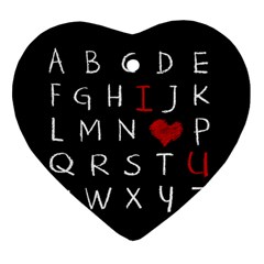 Love Alphabet Heart Ornament (two Sides) by Valentinaart