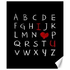 Love Alphabet Canvas 8  X 10  by Valentinaart