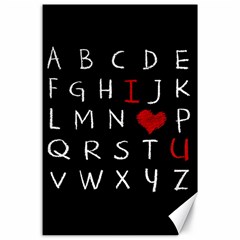 Love Alphabet Canvas 24  X 36  by Valentinaart