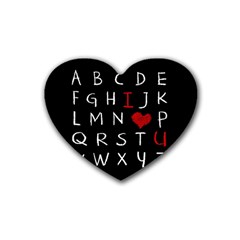 Love Alphabet Rubber Coaster (heart) 