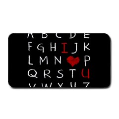 Love Alphabet Medium Bar Mats by Valentinaart