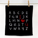 Love Alphabet Face Towel Front