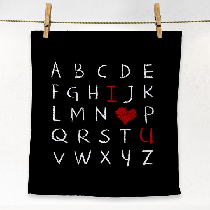 Love Alphabet Face Towel