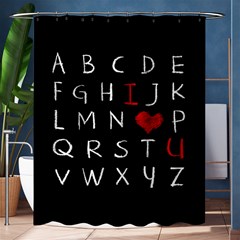 Love Alphabet Shower Curtain 60  X 72  (medium)  by Valentinaart