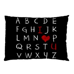 Love Alphabet Pillow Case (two Sides) by Valentinaart