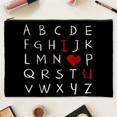 Love Alphabet Cosmetic Bag (xxxl)  by Valentinaart