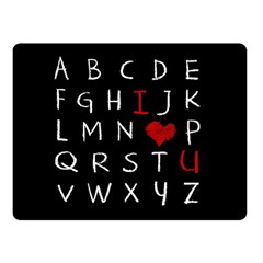 Love Alphabet Double Sided Fleece Blanket (small)  by Valentinaart