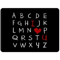 Love Alphabet Double Sided Fleece Blanket (large) 