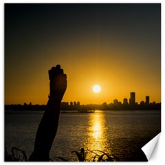 Sunset Cityscape Scene, Montevideo, Uruguay11 Canvas 16  X 16   by dflcprints