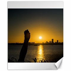 Sunset Cityscape Scene, Montevideo, Uruguay11 Canvas 11  X 14   by dflcprints