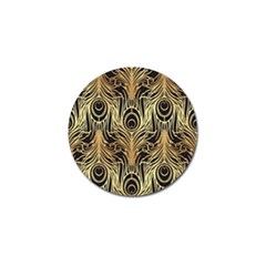 Gold, Black,peacock Pattern,art Nouveau,vintage,belle Epoque,chic,elegant,peacock Feather,beautiful Golf Ball Marker (4 Pack) by NouveauDesign