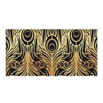 gold, black,peacock pattern,art nouveau,vintage,belle epoque,chic,elegant,peacock feather,beautiful Satin Wrap Front