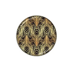 Gold, Black,peacock Pattern,art Nouveau,vintage,belle Epoque,chic,elegant,peacock Feather,beautiful Hat Clip Ball Marker (4 Pack) by NouveauDesign