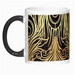 gold, black,peacock pattern,art nouveau,vintage,belle epoque,chic,elegant,peacock feather,beautiful Morph Mugs Left