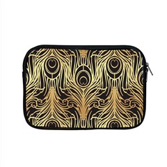 Gold, Black,peacock Pattern,art Nouveau,vintage,belle Epoque,chic,elegant,peacock Feather,beautiful Apple Macbook Pro 15  Zipper Case by NouveauDesign