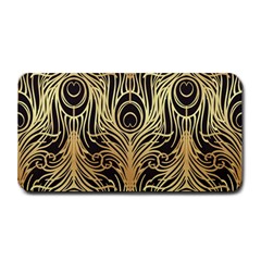 Gold, Black,peacock Pattern,art Nouveau,vintage,belle Epoque,chic,elegant,peacock Feather,beautiful Medium Bar Mats by NouveauDesign