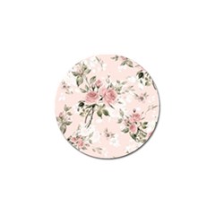 Pink Shabby Chic Floral Golf Ball Marker by NouveauDesign