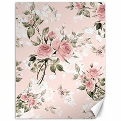 Pink Shabby Chic Floral Canvas 12  X 16   by NouveauDesign