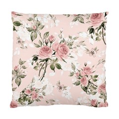 Pink Shabby Chic Floral Standard Cushion Case (one Side) by NouveauDesign