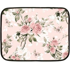 Pink Shabby Chic Floral Fleece Blanket (mini) by NouveauDesign