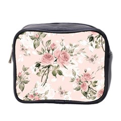 Pink Shabby Chic Floral Mini Toiletries Bag 2-side by NouveauDesign