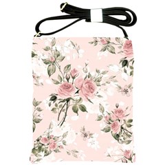 Pink Shabby Chic Floral Shoulder Sling Bags by NouveauDesign