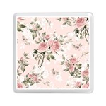 pink shabby chic floral Memory Card Reader (Square)  Front