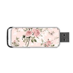 Pink Shabby Chic Floral Portable Usb Flash (two Sides) by NouveauDesign