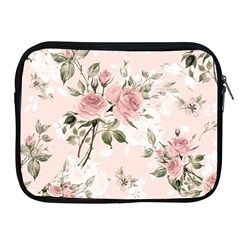 Pink Shabby Chic Floral Apple Ipad 2/3/4 Zipper Cases by NouveauDesign