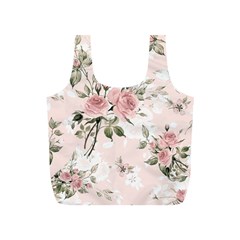 Pink Shabby Chic Floral Full Print Recycle Bags (s)  by NouveauDesign