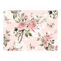 Pink Shabby Chic Floral Double Sided Flano Blanket (mini)  by NouveauDesign