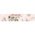 pink shabby chic floral Small Flano Scarf Front