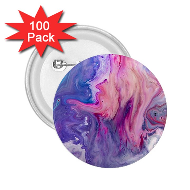 marbled,ultraviolet,violet,purple,pink,blue,white,stone,marble,modern,trendy,beautiful 2.25  Buttons (100 pack) 